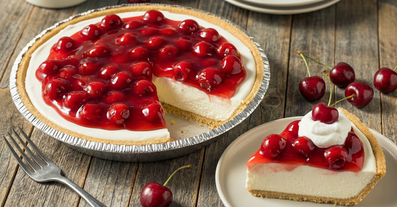 Icebox Cherry Cheesecake Pie